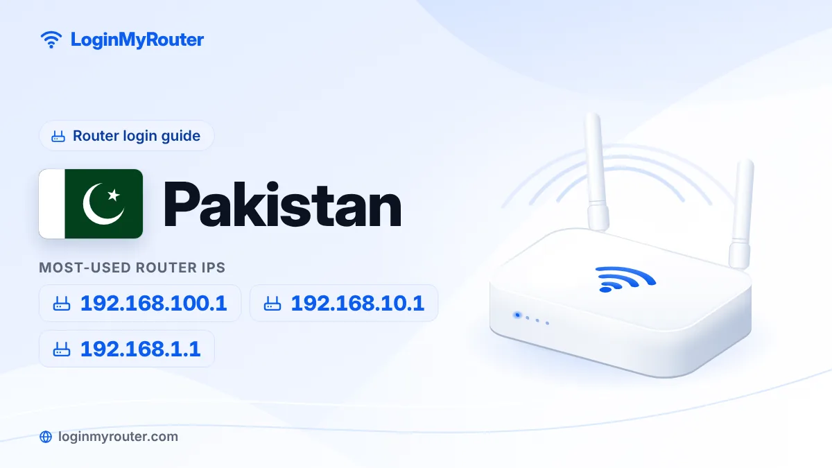 Router login guide for Pakistan