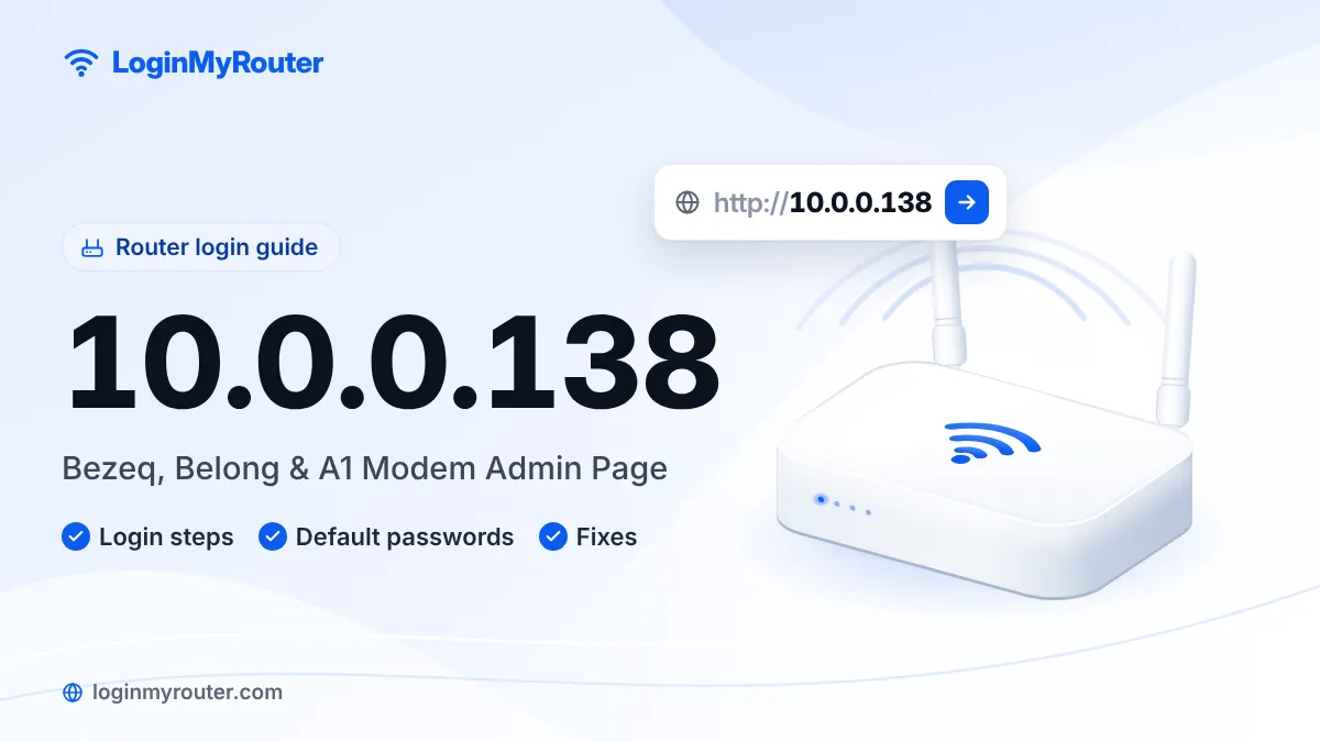 10.0.0.138 router login page