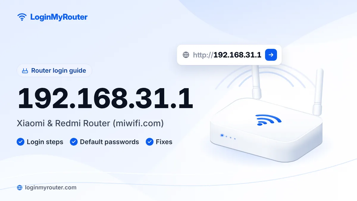192.168.31.1 router login page