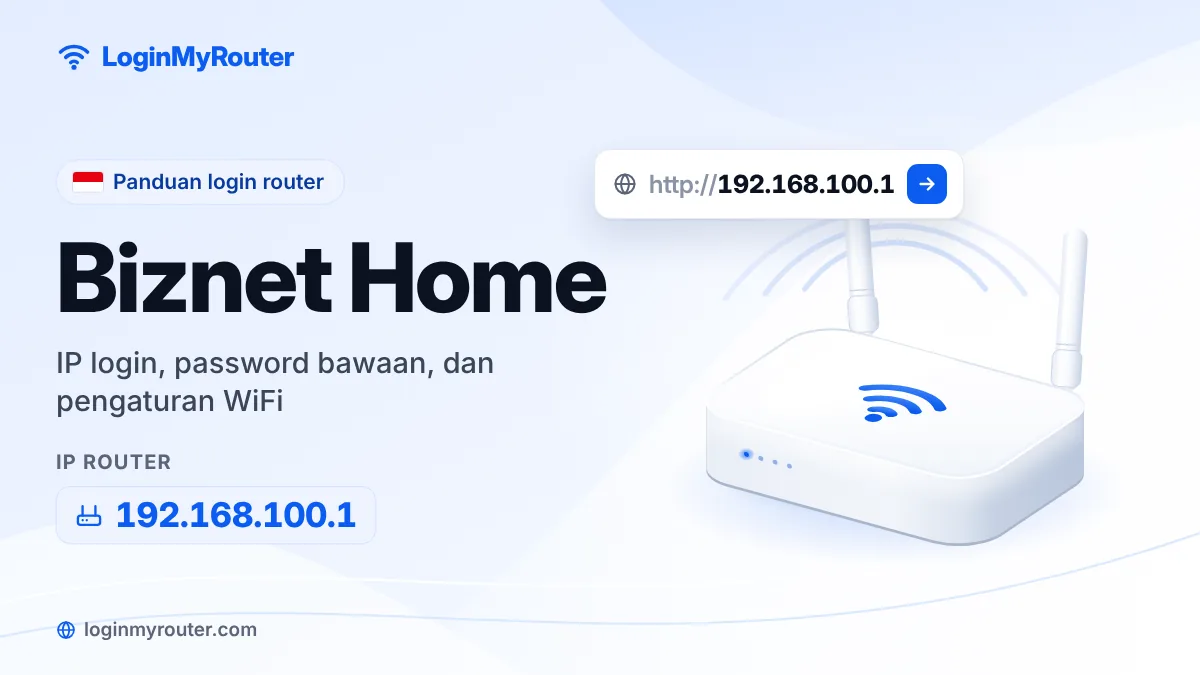 Login router Biznet Home di 192.168.100.1