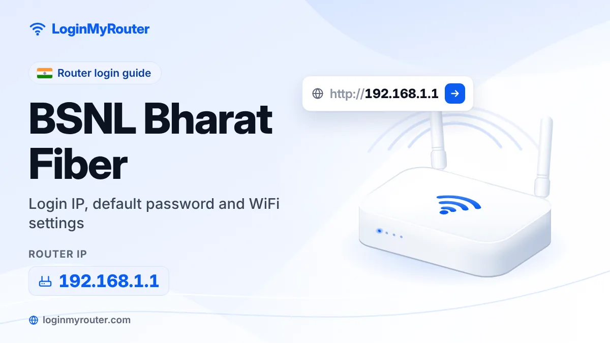 BSNL Bharat Fiber router login at 192.168.1.1