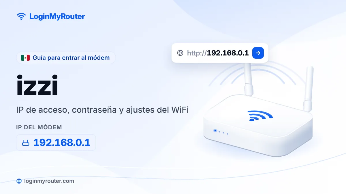 Acceso al módem de izzi en 192.168.0.1