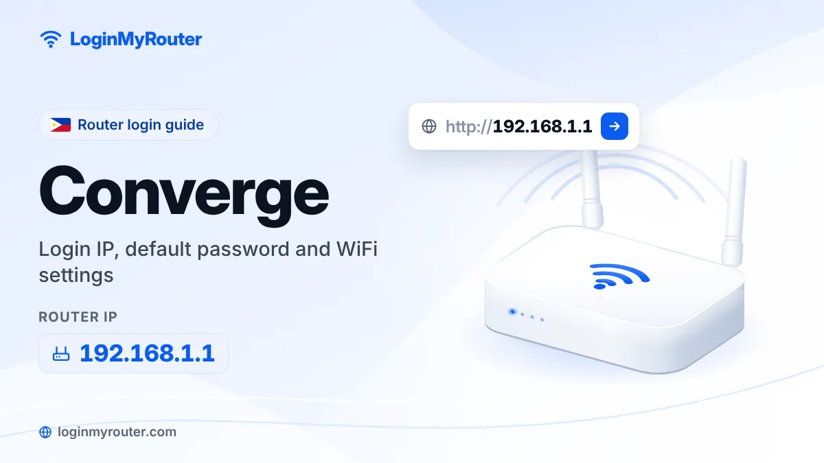 Converge router login at 192.168.1.1