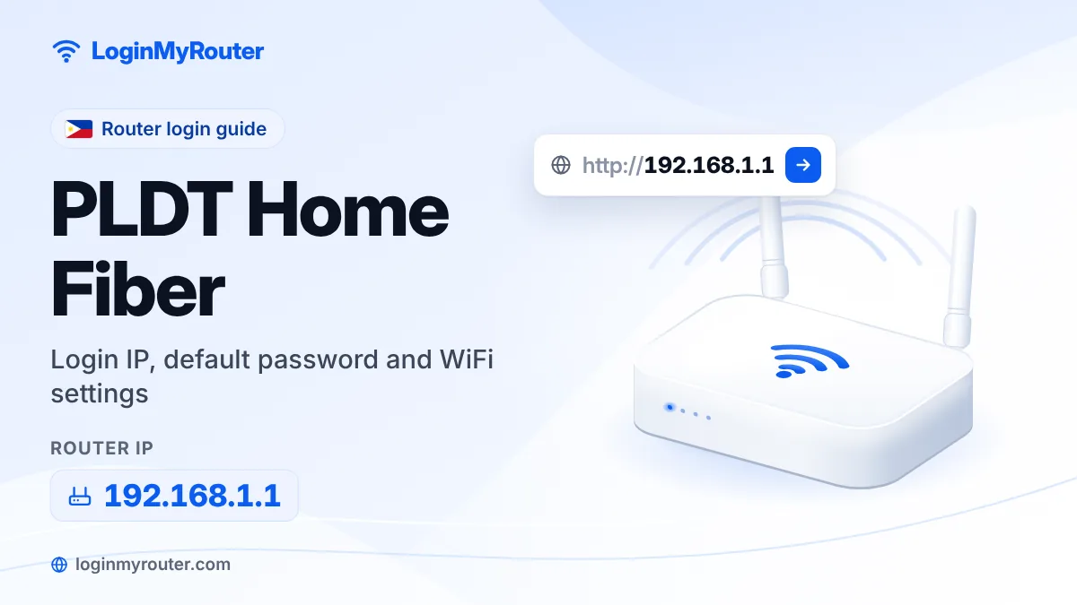 PLDT Home Fiber router login at 192.168.1.1