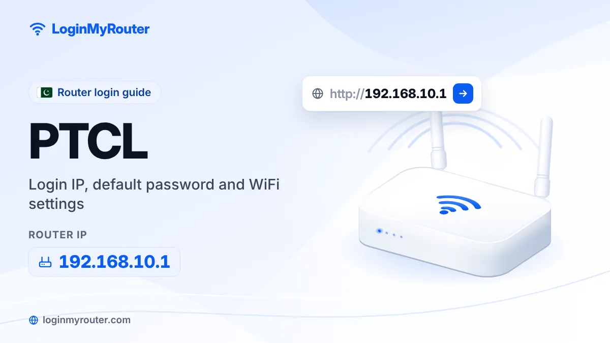 PTCL router login at 192.168.10.1