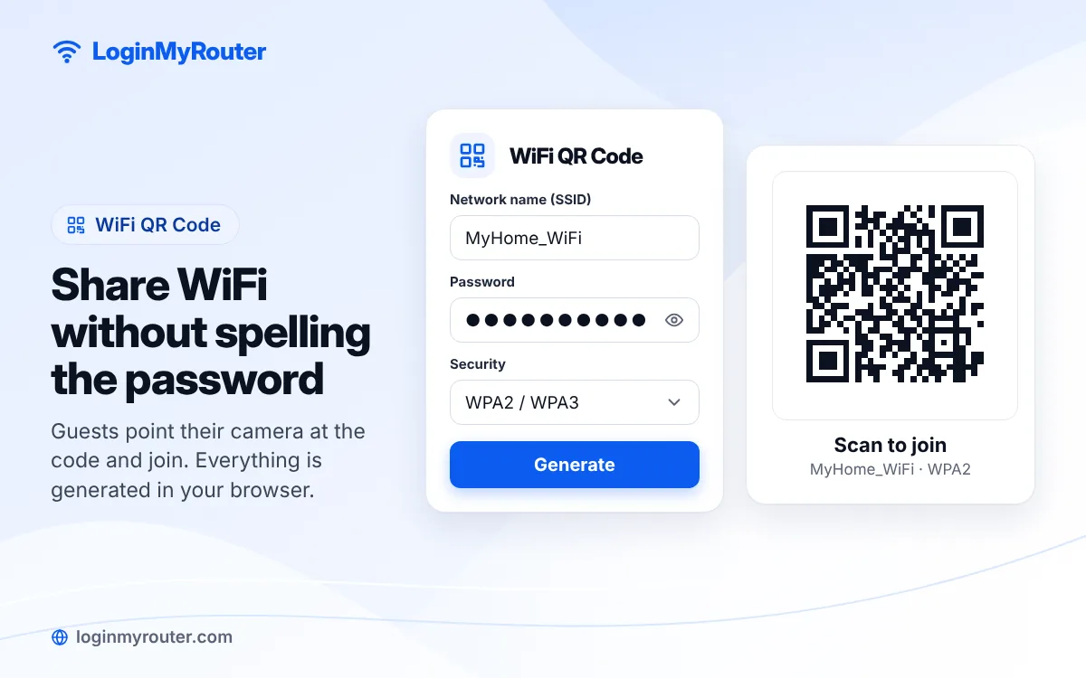 WiFi QR code generator